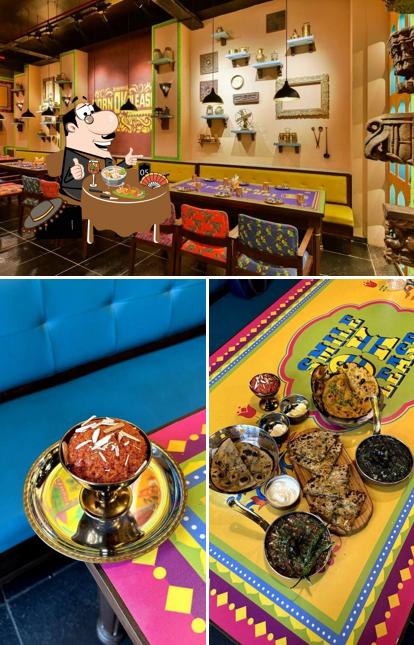 The image of food and interior at Legends of Punjab