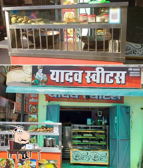 The interior of Yadav Sweets