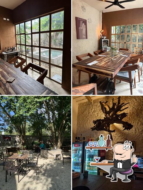 Take a seat at one of the tables at Casona Ciruelo