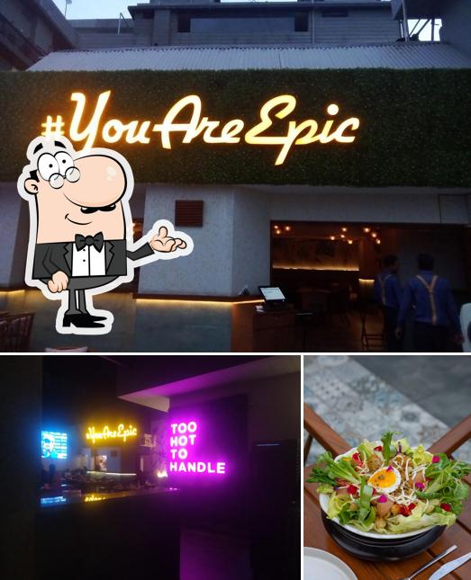 The interior of Epicure Rooftop Restaurant