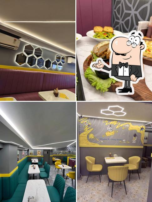 The interior of Crazy Cheesy Cafe