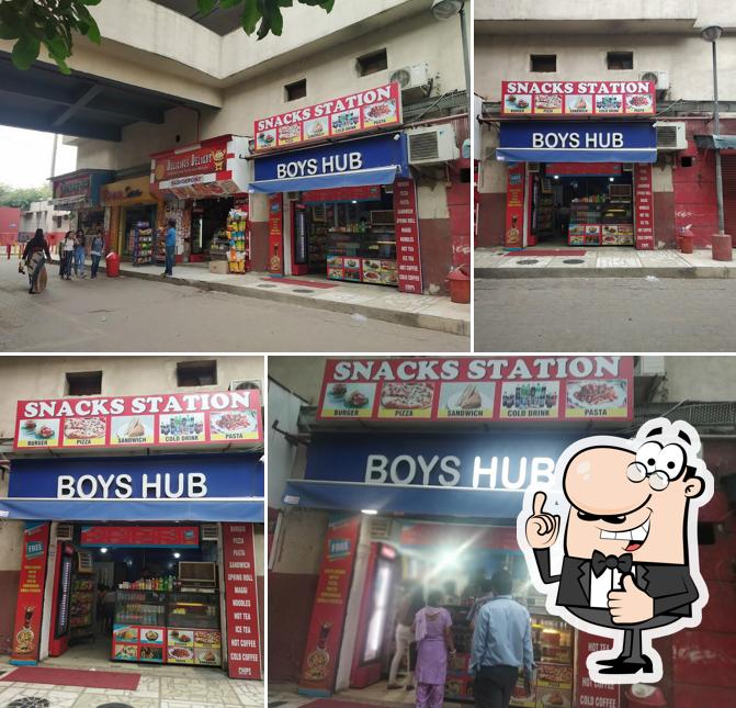 Look at the picture of Snacks Station