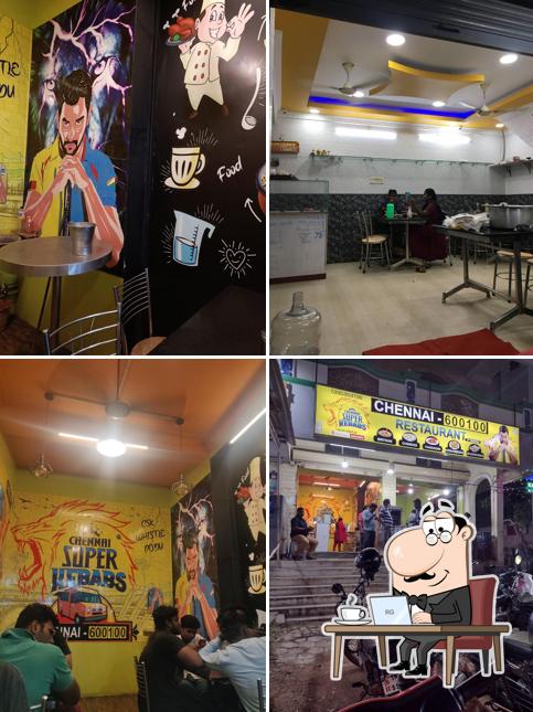 The interior of Chennai 100 restaurant