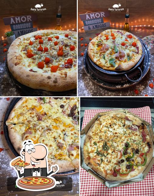 No Pizzaria Santa Tartaruga Delivery, você pode pedir pizza