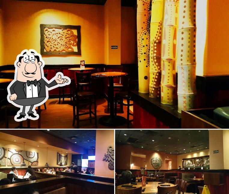 O interior do Outback Steakhouse