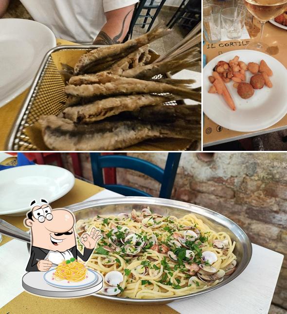 Spaghetti alla carbonara al Il Cortile - Primeria Friggitoria