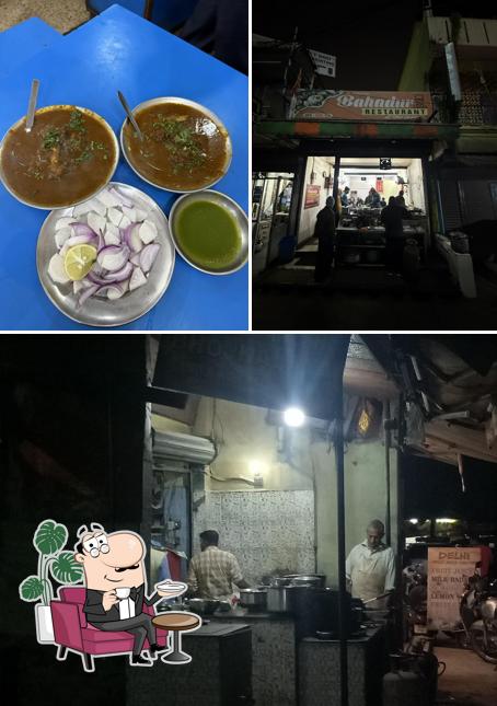 The interior of Bahadur Restaurant