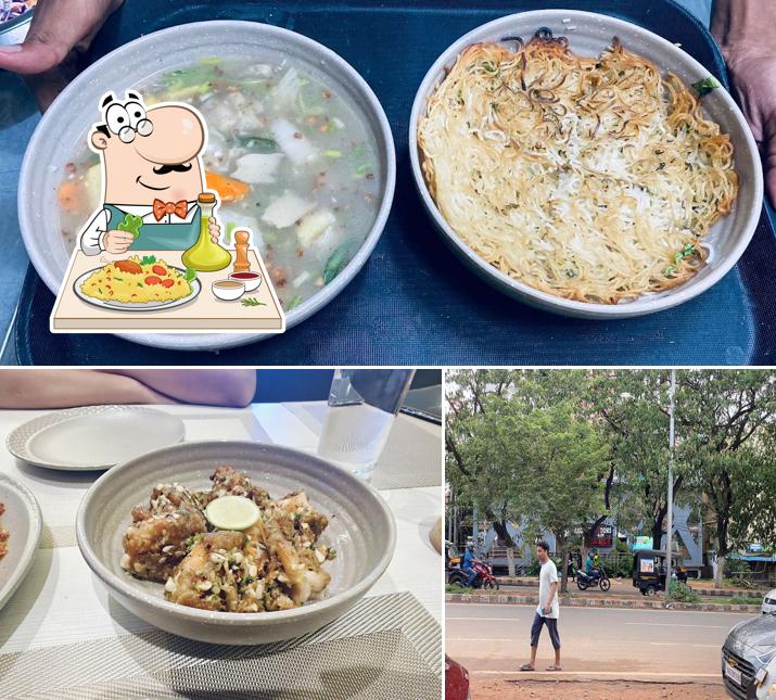 The image of food and exterior at Genuss