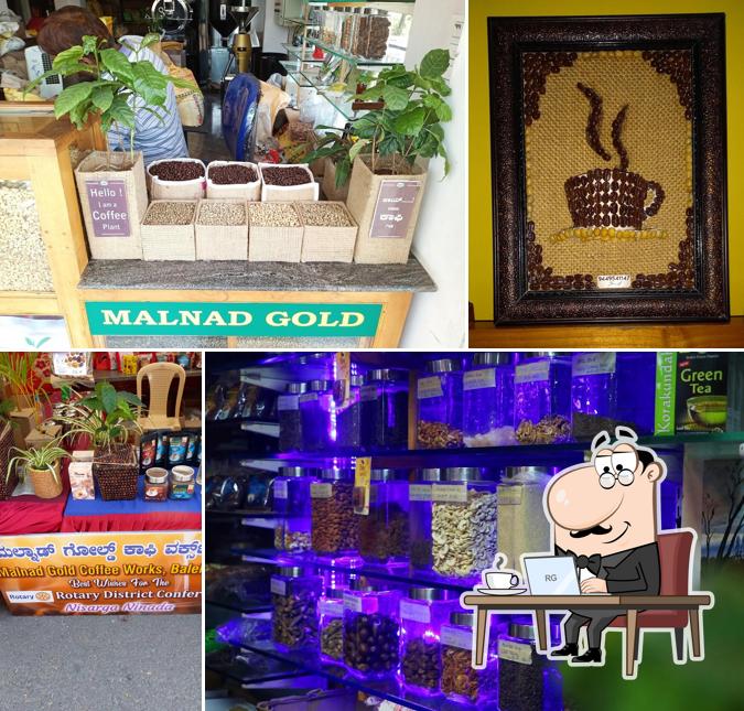 The interior of Malnad Gold Coffee Works