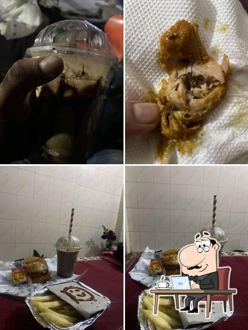 The image of Cafe 19’s interior and food
