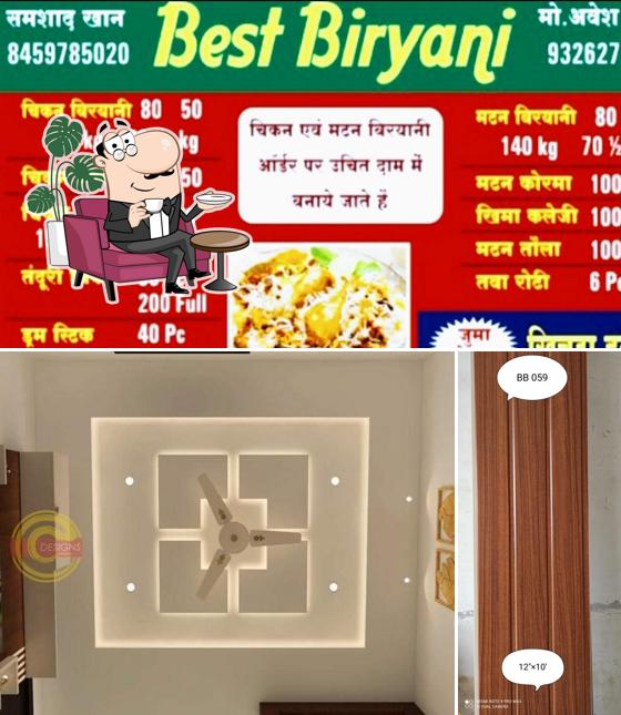 The interior of Best Biryani