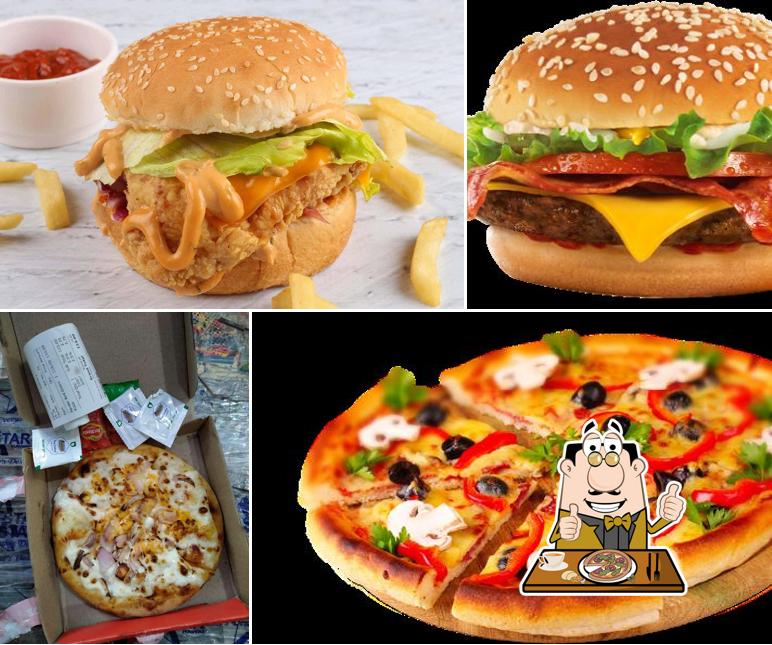 Try out pizza at Yummy Burger