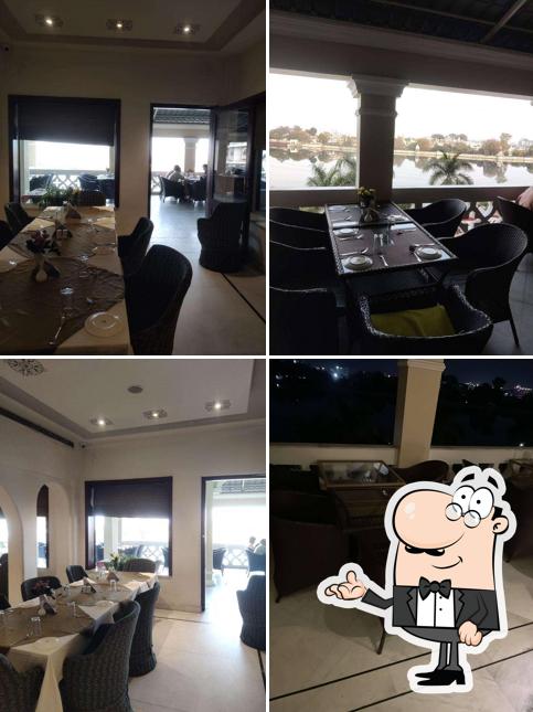 The interior of Brahma Kamal Restaurant