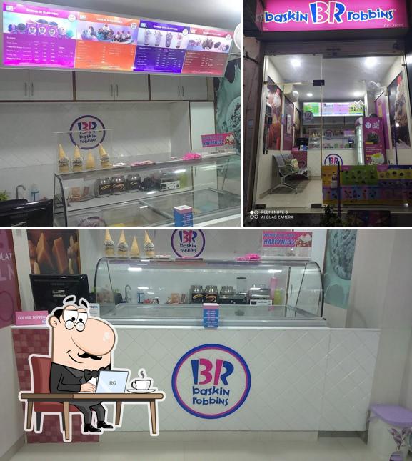 The interior of Baskin Robbins, vidhyadhar nagar
