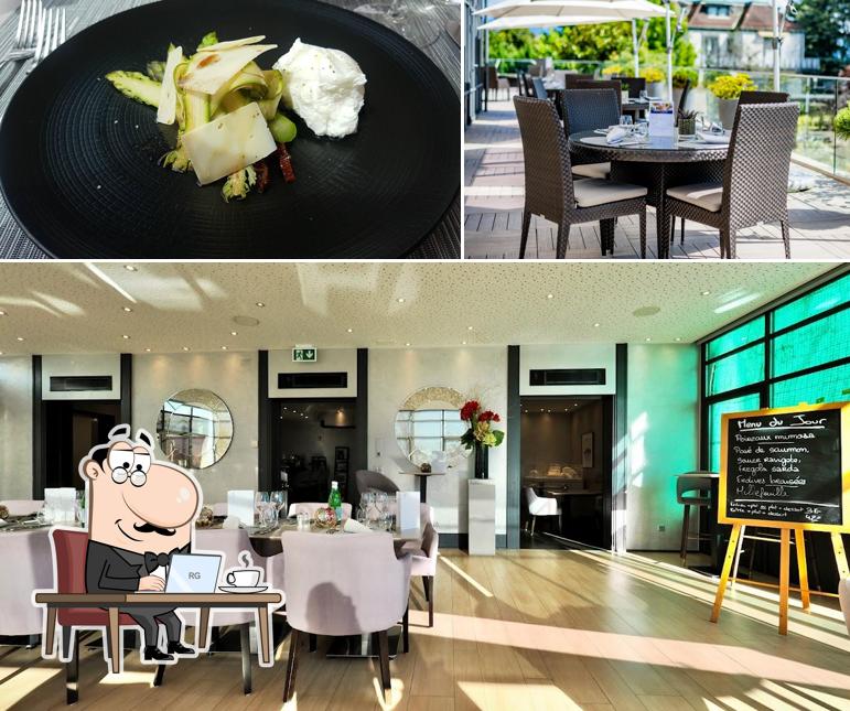Guarda la foto che mostra la interni e cibo di Restaurant La Pergola