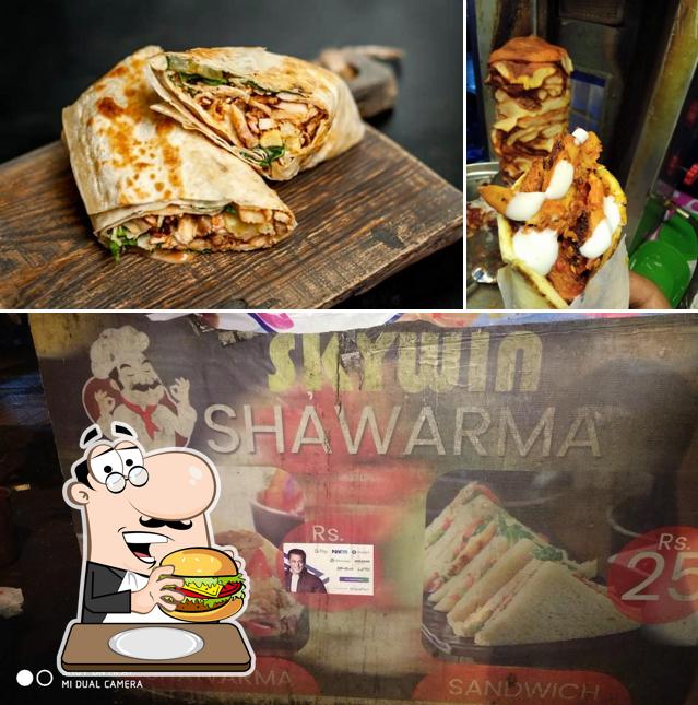 Try out a burger at Skywin Shawarma