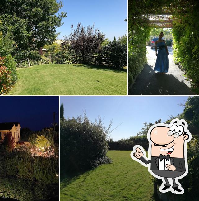 Puoi goderti l'aria fresca da seduto all'esterno di Agriturismo Terra dei Calanchi