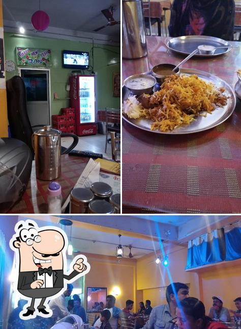 Take a seat at one of the tables at Hyderabad Dum Biriyani