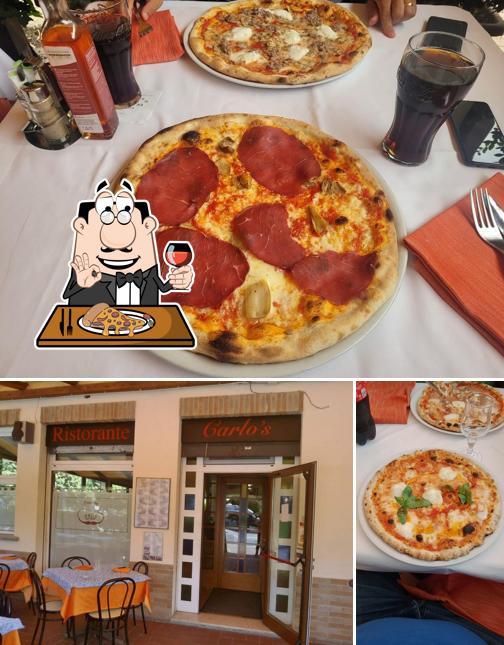 A Carlo's, puoi ordinare una bella pizza
