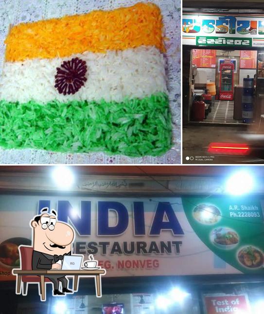 The interior of India Restaurant