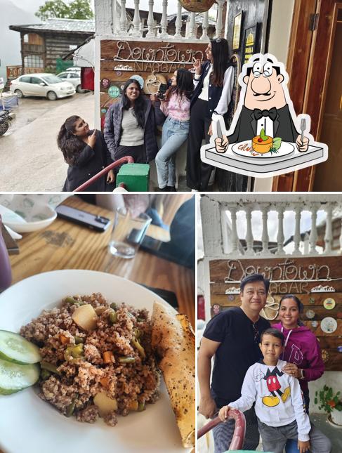 This is the photo displaying food and exterior at Downtown Naggar