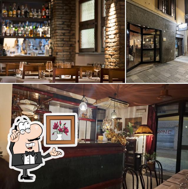 Gli interni di Hostaria da Beppe