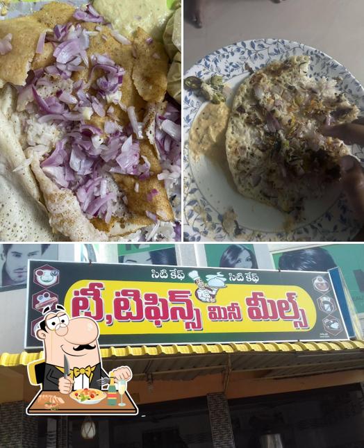 The photo of food and exterior at Citi Cafe