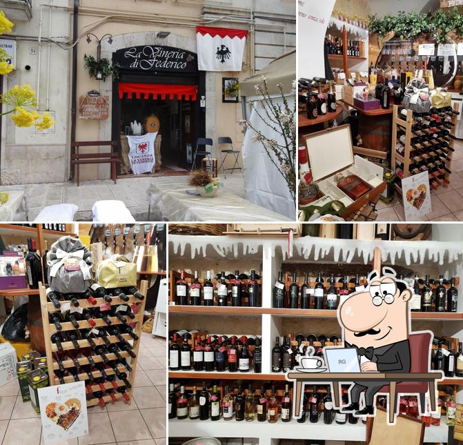 Gli interni di Enoteca La Vineria di Federico