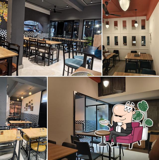 Take a seat at one of the tables at Shriji Rasoi the dhaba