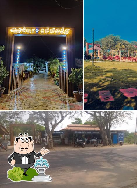 Enjoy the view at the outside area of Aadhiksha Coffee Shop & Restarunt