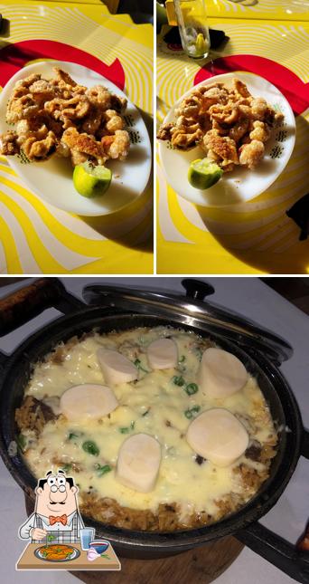 Asas de frango em Leitão