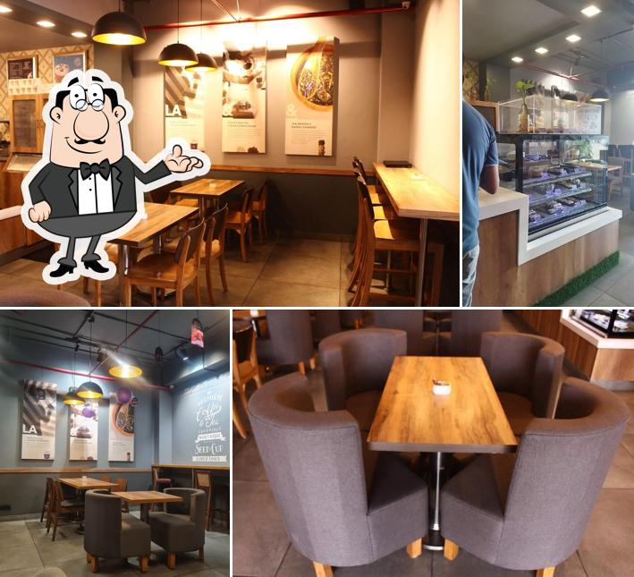 Take a seat at one of the tables at The Coffee bean and tea leaf