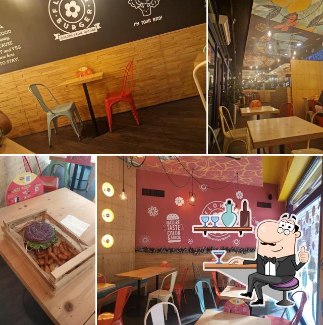 Dai un'occhiata agli interni di Flower Burger
