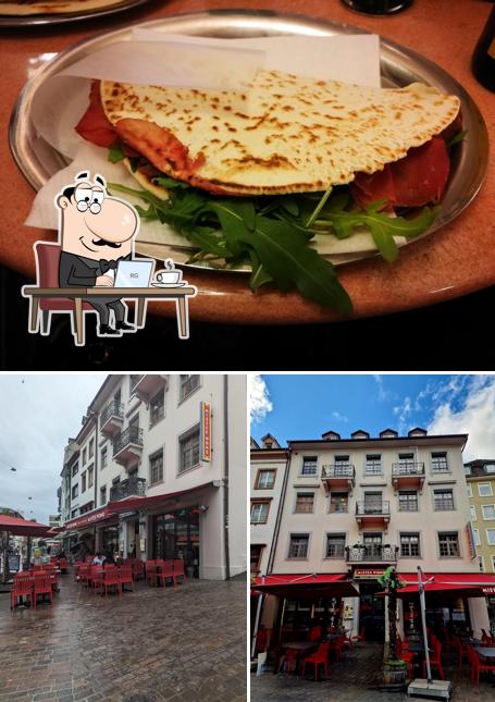 Dai un’occhiata alla immagine che presenta la interni e cibo di PiadinA Bar
