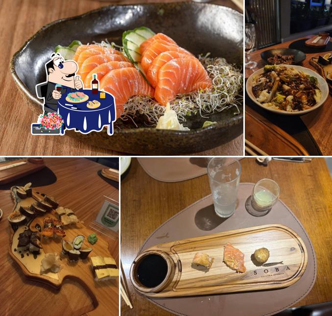 Sashimi em Restaurante Soba
