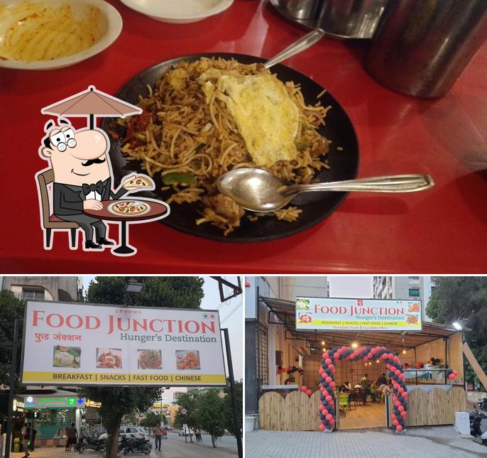The photo of exterior and food at Food Junction