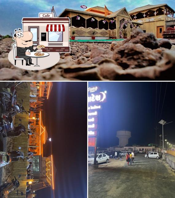 The picture of exterior and food at Aadesh Garden Resturant vijapur