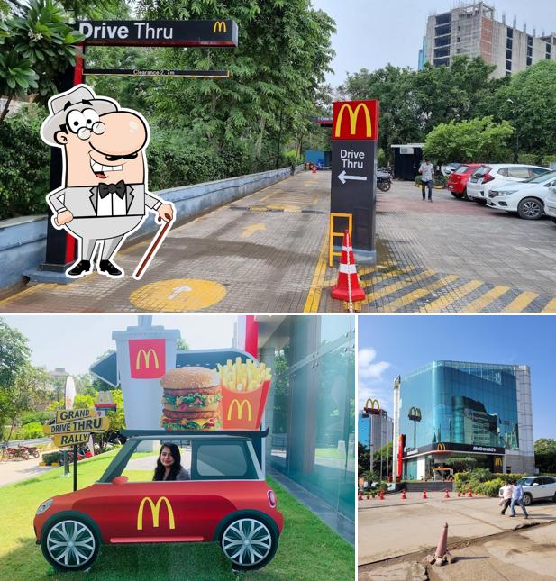 Enjoy the view outside McDonald's