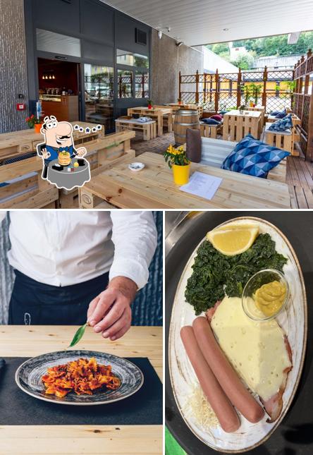 La cibo e interni del ristorante