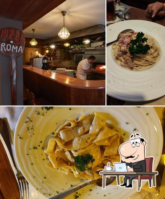 Pizzeria Roma si caratterizza per la interni e cibo