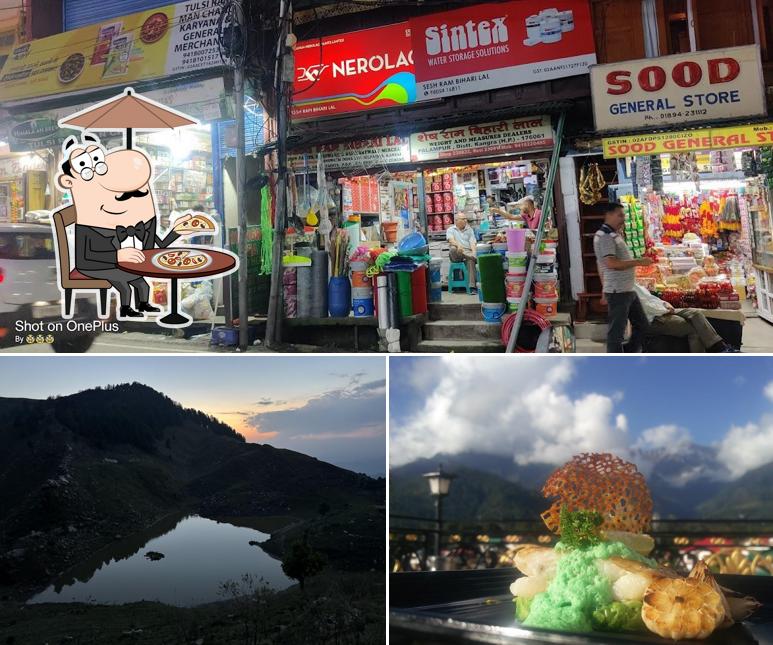 Among different things one can find exterior and food at The Terrace Cafe