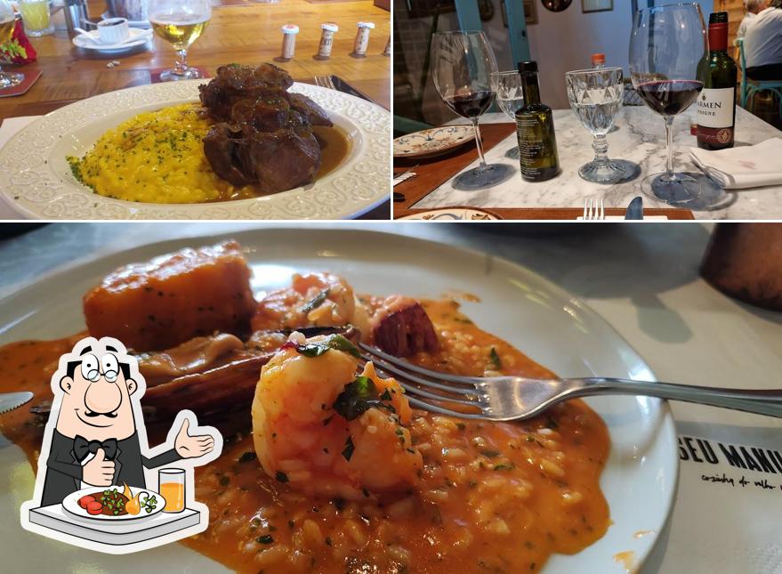 O Seu Manuel Restaurante se destaca pelo comida e vinho