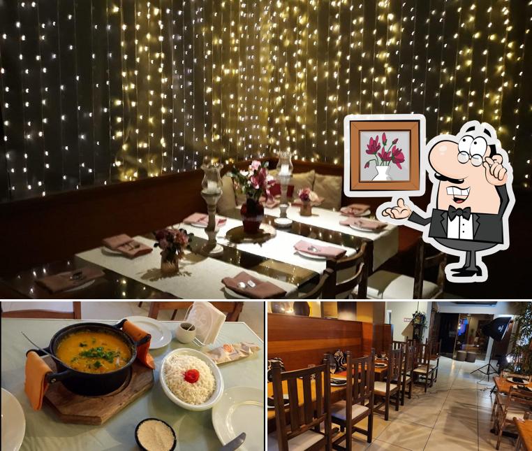 Esta é a imagem mostrando interior e comida no Nomangue