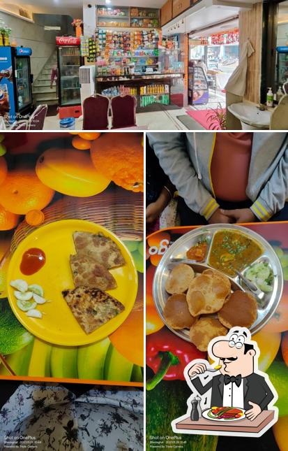 The image of food and interior at Hotel Adarsh & Restaurant