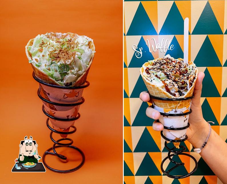 Platos en Sr Waffle