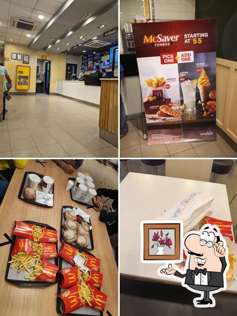 Take a seat at one of the tables at McDonald's