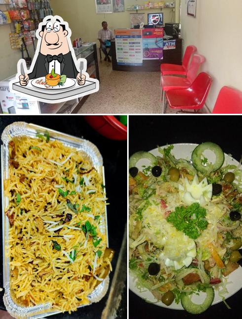 The picture of food and interior at P P Fast Food