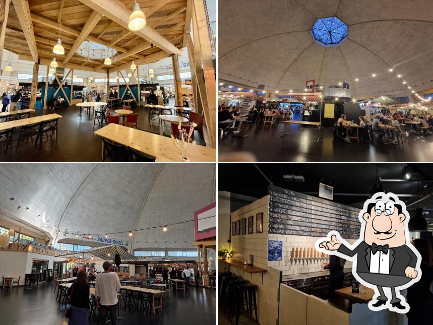 Gli interni di Markthalle Basel