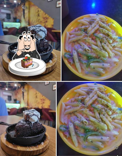 Chocolate cake at Dawat-E-Punjab