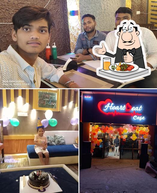 Take a look at the picture showing food and interior at Heart Beat cafe